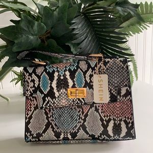Snake print purse